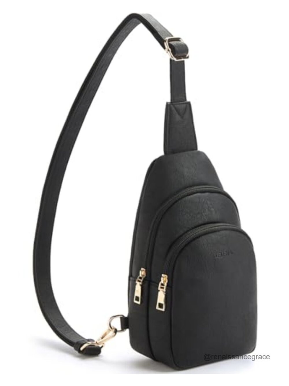 Faux Leather Sling Bag Crossbody Purse Women Adjustable Strap